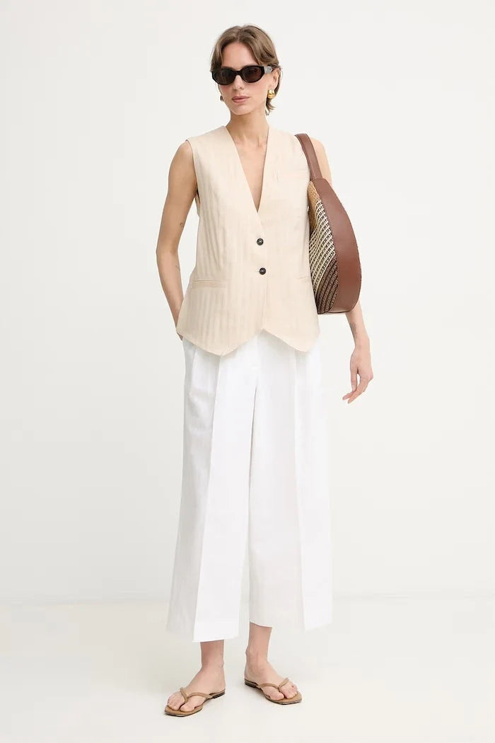 Max&Co. chaleco de lino para mujer MCOCANZONE