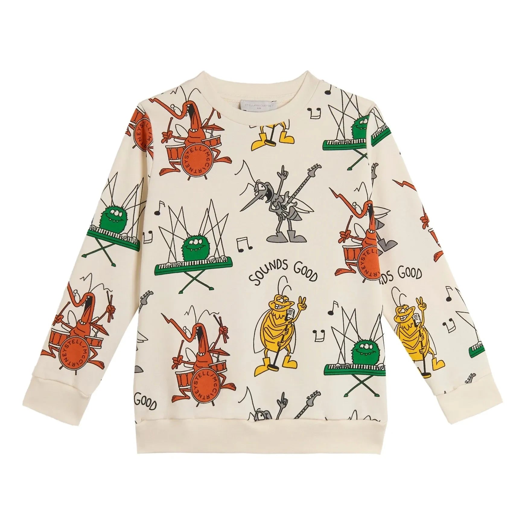 Stella McCartney Kids - Sudadera Sounds Good de algodón orgánico | Crema