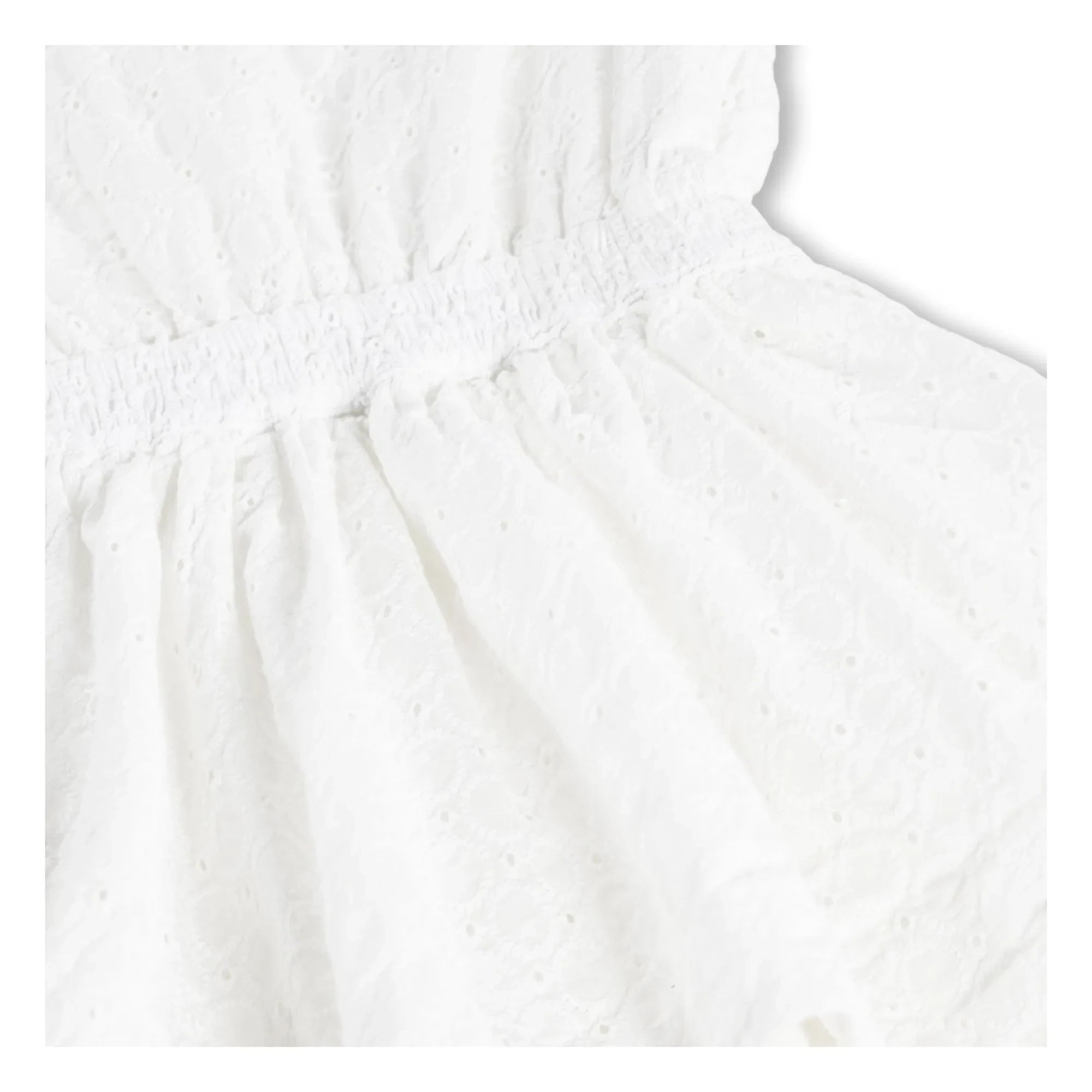 Vestido con volantes de algodón orgánico Molo Carma | Blanco