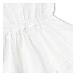 Vestido con volantes de algodón orgánico Molo Carma | Blanco