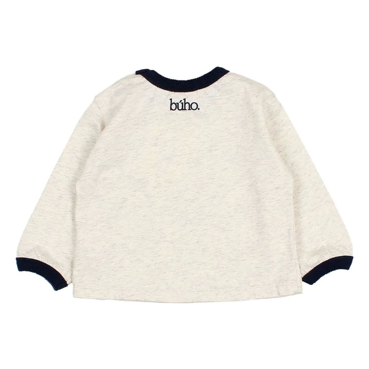 Búho - Camiseta Chiné con contraste | Crudo