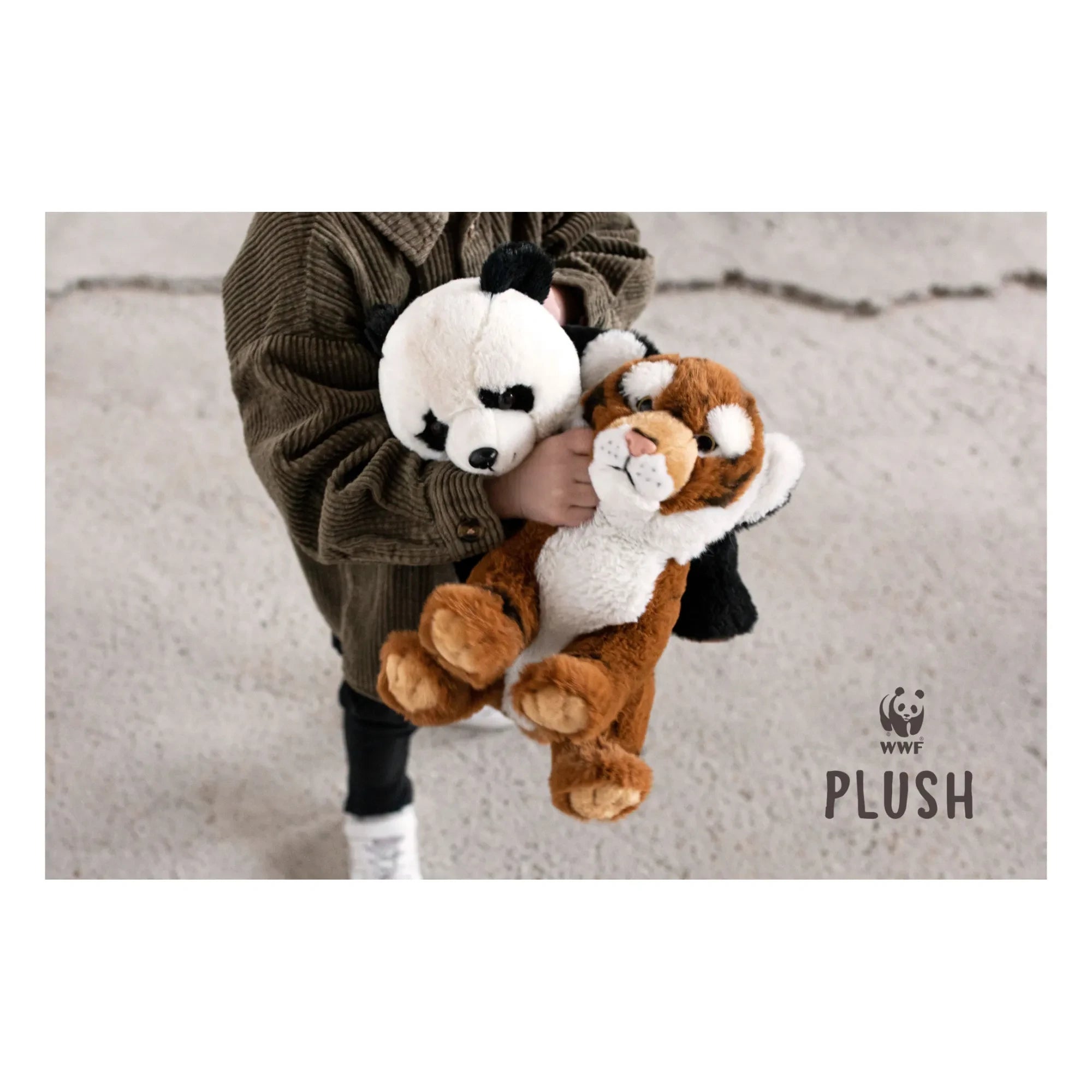 Bon Ton Toys - Peluche de panda sentado Eco | Negro/Blanco
