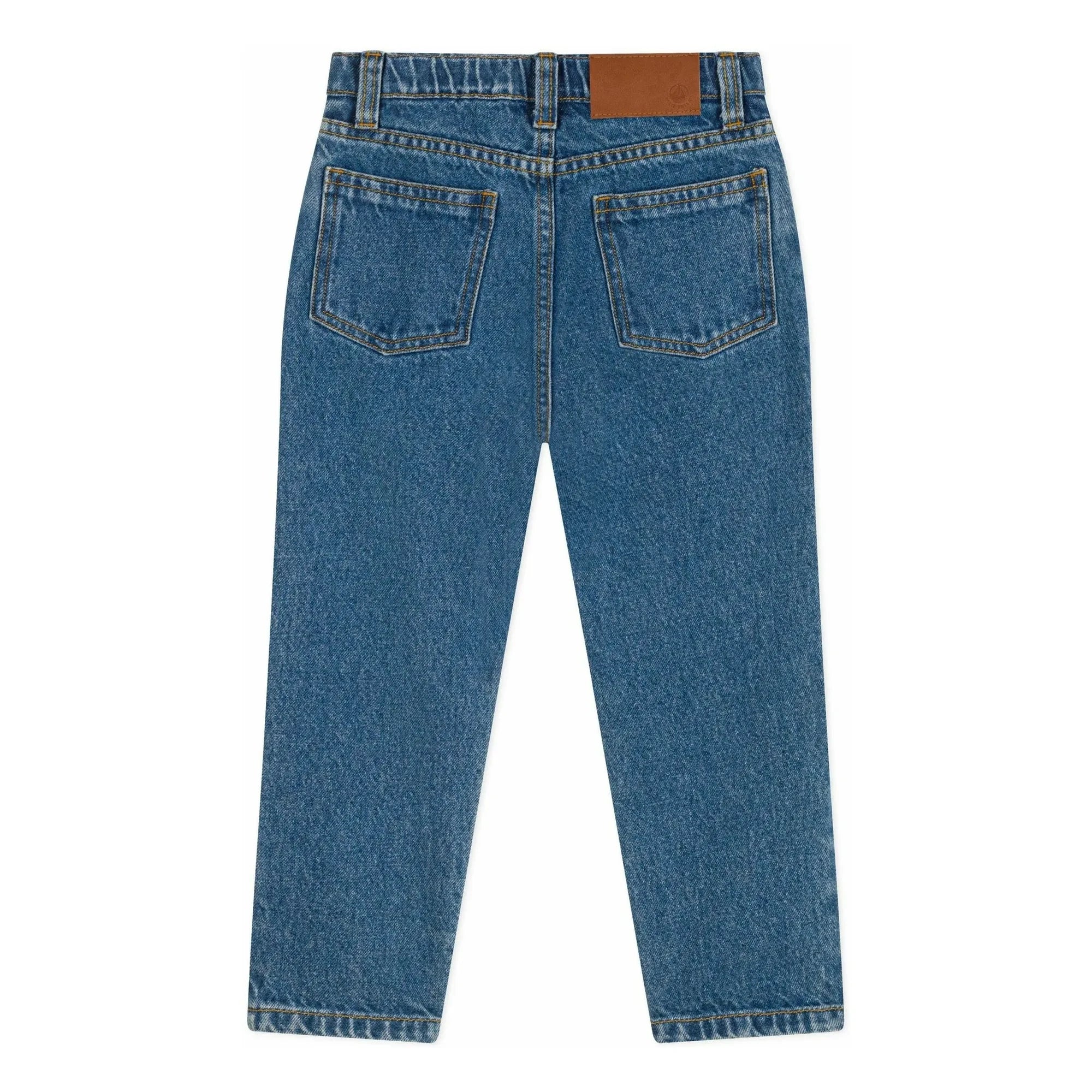 Petit Bateau - Jeans lisos de algodón orgánico crudo | Vaquero