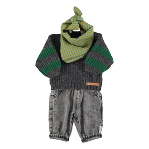Piupiuchick - Pantalón vaquero elástico para bebé | Negro