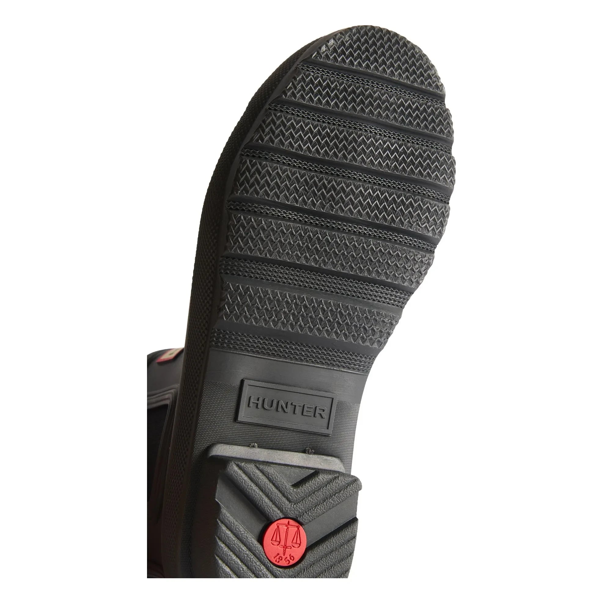 Hunter - Botines Chelsea de caucho con tartán original | Negro