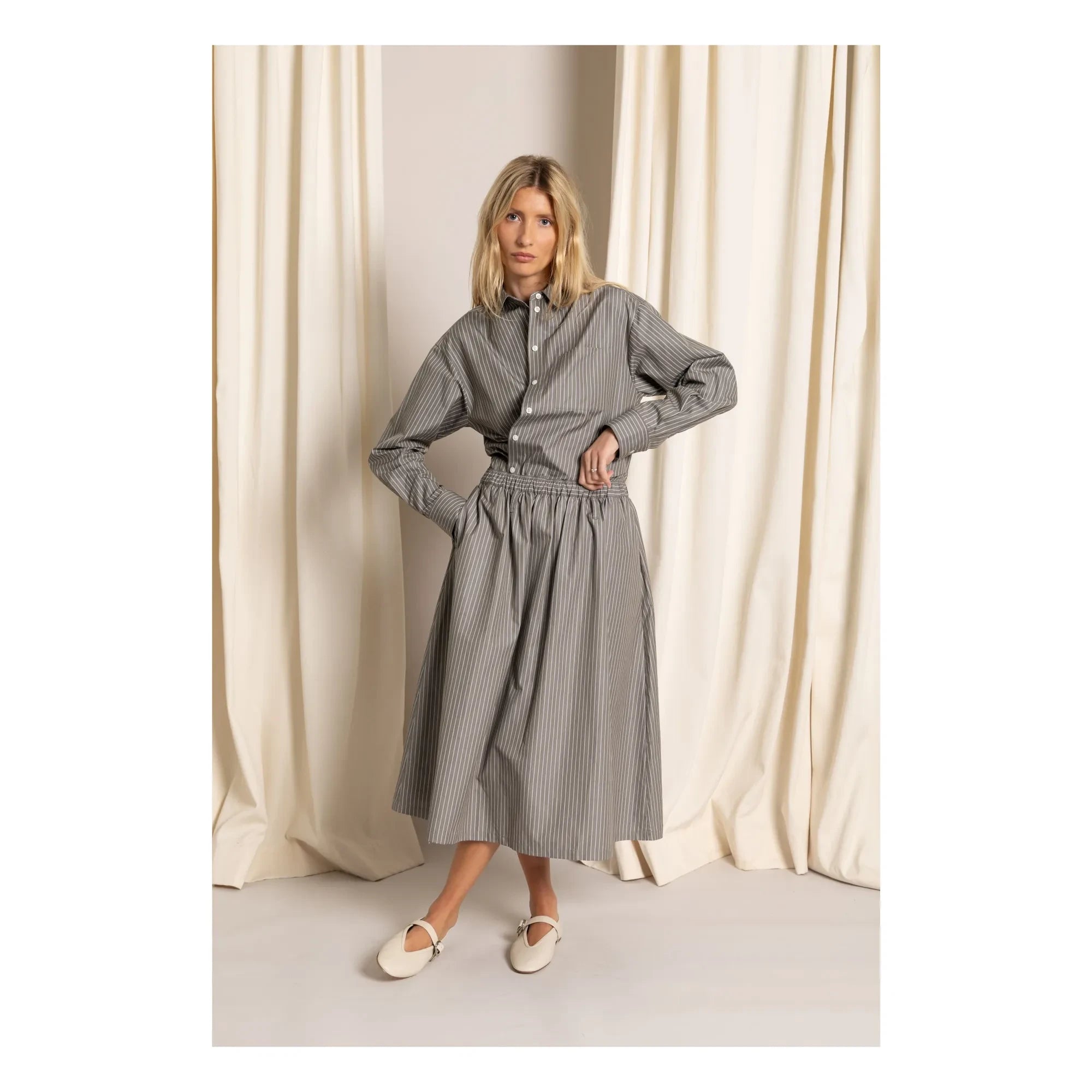 Smallable Woman - Camisa Rayas Kanel | Gris