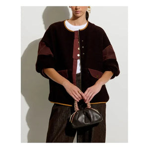 Sessùn - Chaqueta de lana Frío Noche | Marrón
