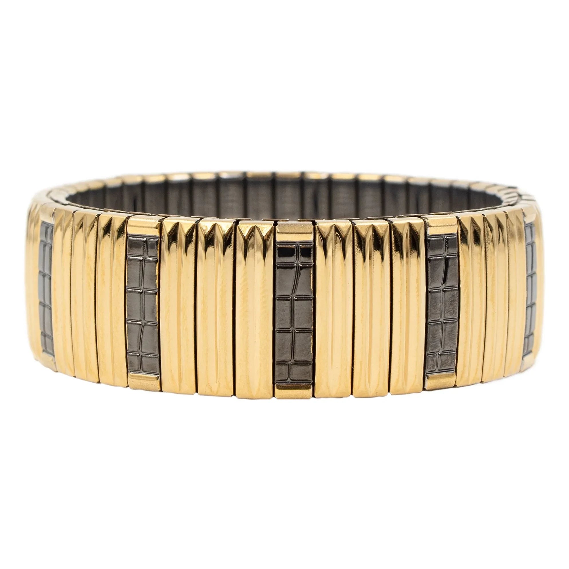 Sigal - SIG 18-1 Pulsera rayada | Negro/Oro