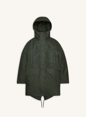 Rains - Parka Largo Nome W3T3 | Verde oscuro