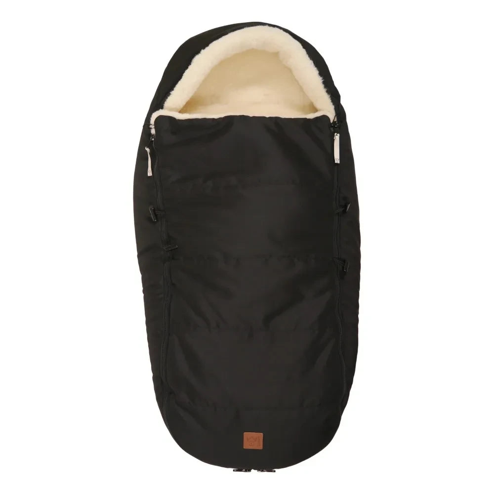 Kaiser - Saco de piel de oveja prémium para pies | Negro