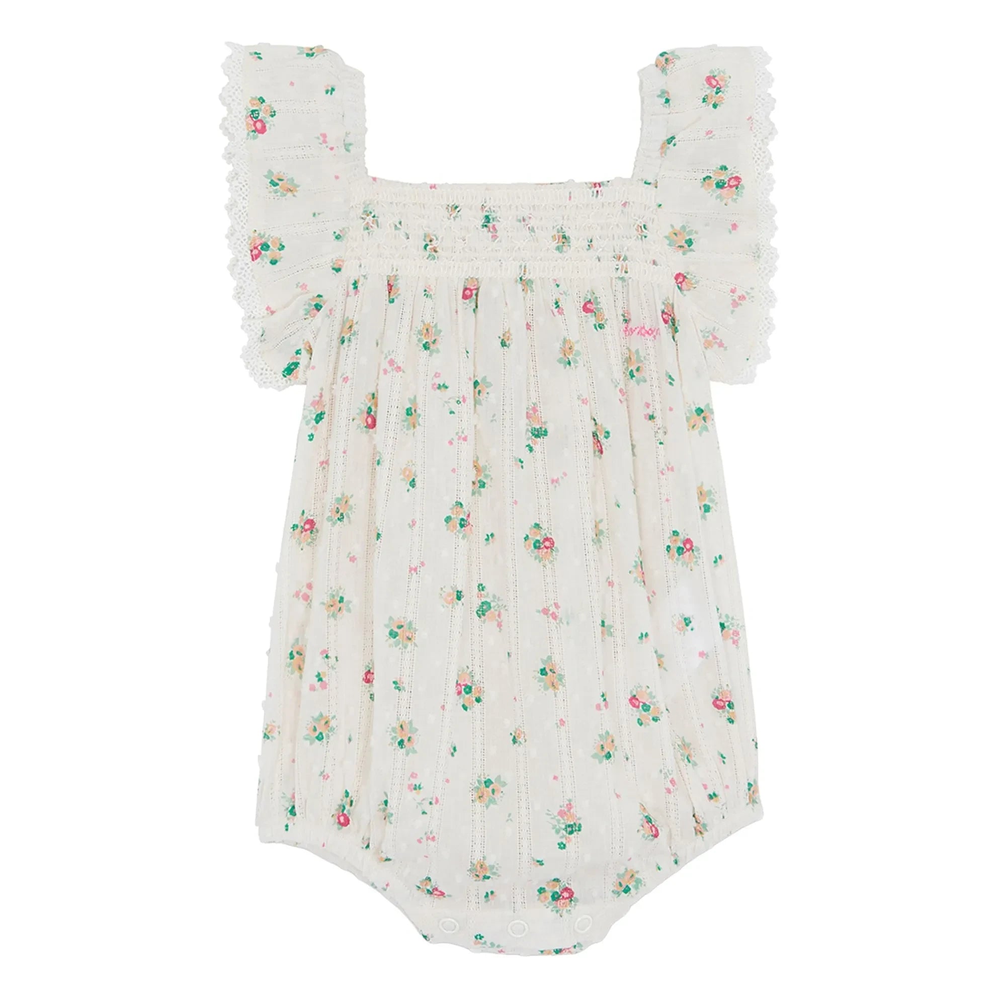 Bonton - Pelele fruncido Lalix Bouquets | Blanco