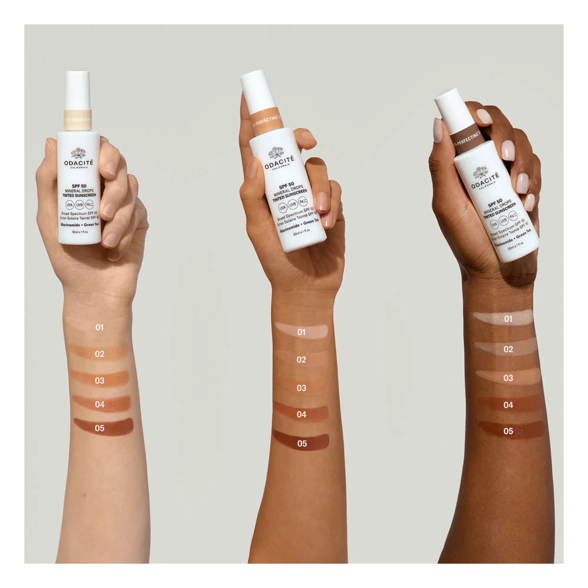 Odacité - Protector solar mineral con color en gotas SPF 50 Flex-Perfecting™ - 30 ml | 03