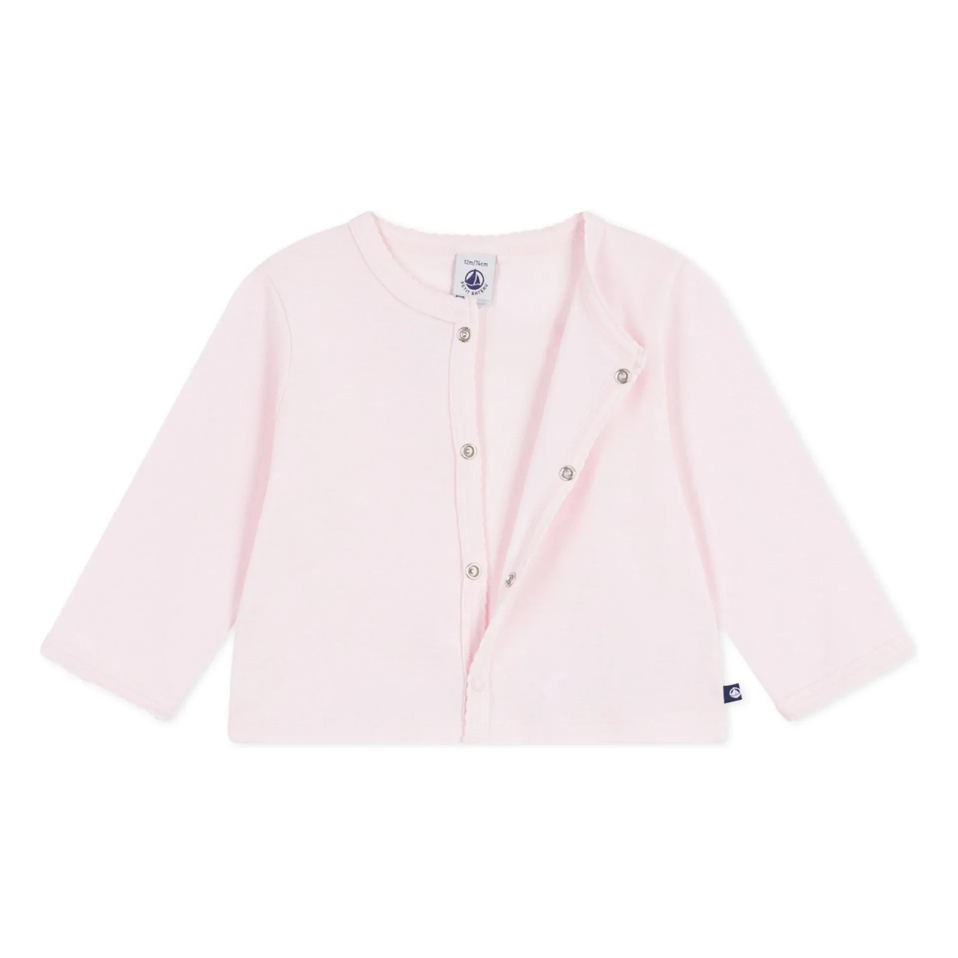 Petit Bateau - Chaleco liso | Rosa palo