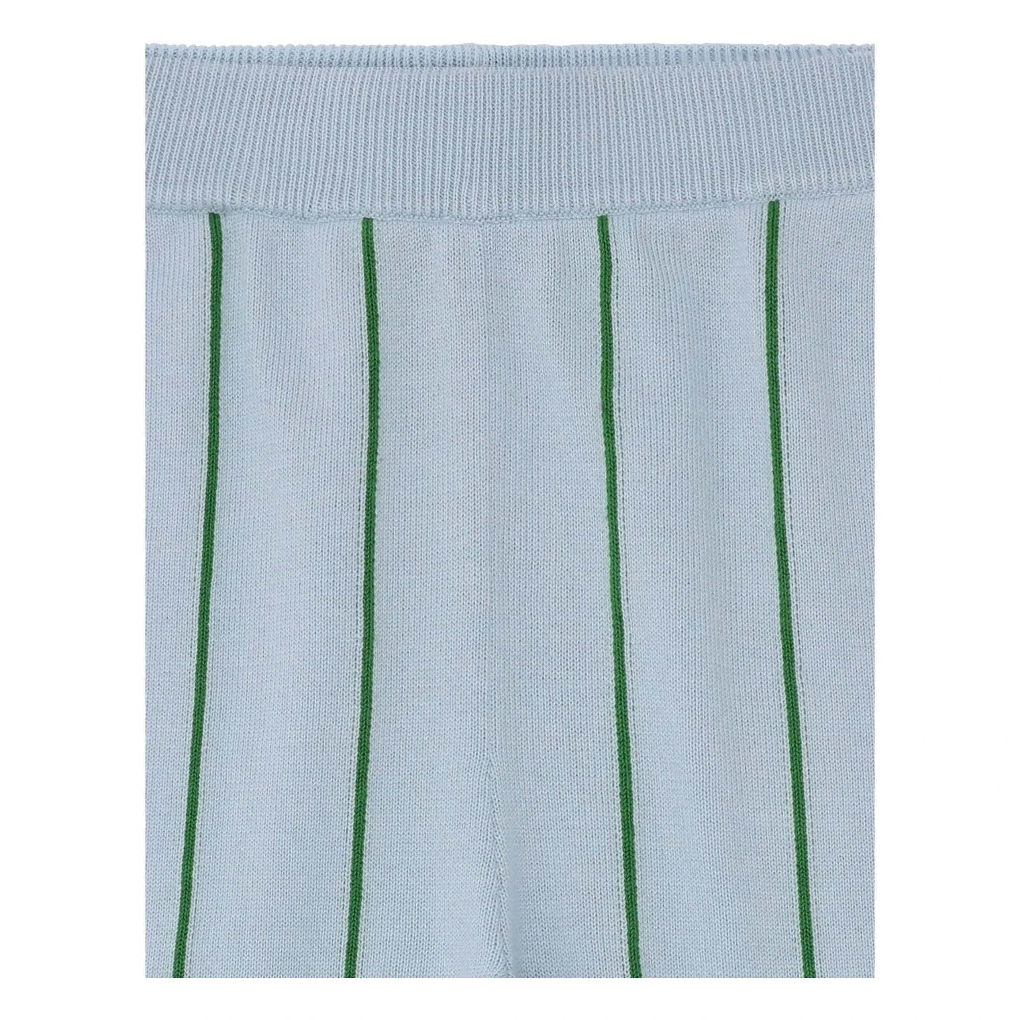 FUB - Pantalones a Rayas, de Punto Extrafino, Algodón Orgánico | Azul claro