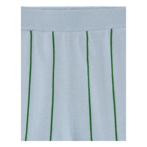 FUB - Pantalones a Rayas, de Punto Extrafino, Algodón Orgánico | Azul claro