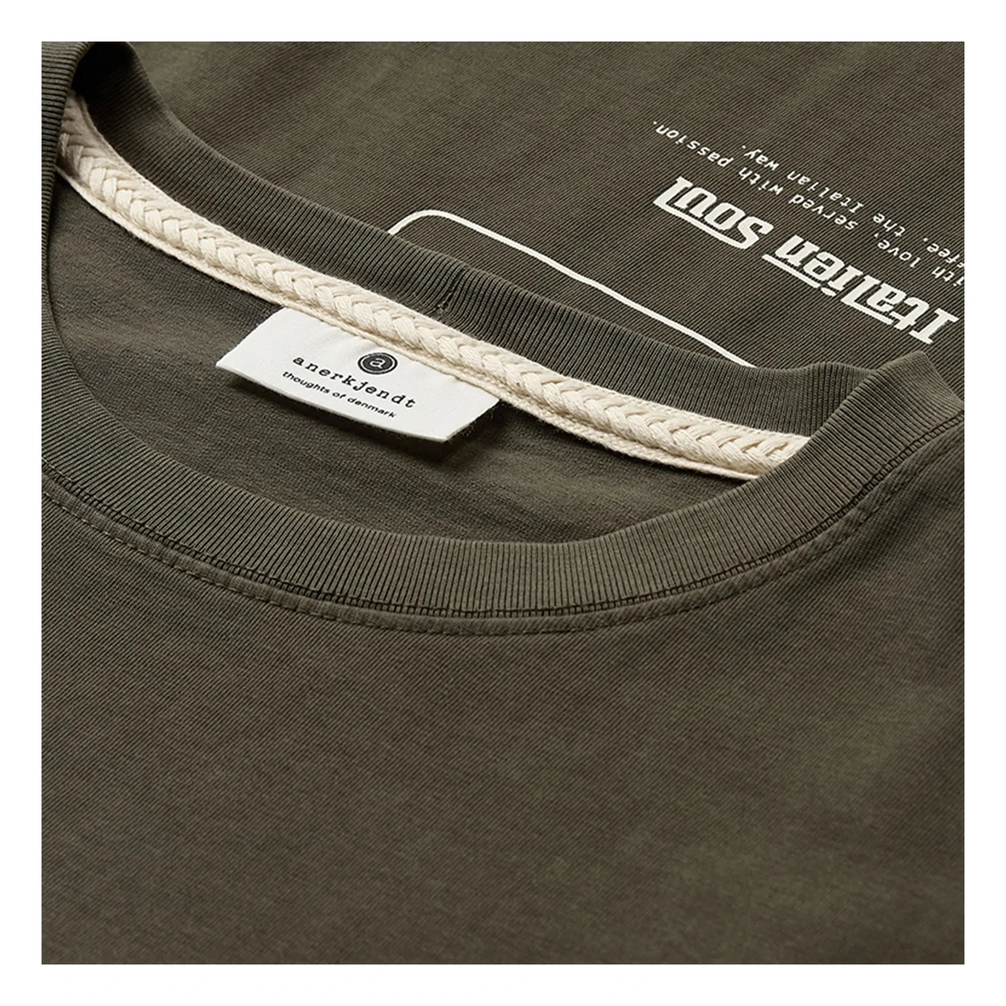 Anerkjendt - Camiseta italiana Akvillads | Verde oscuro