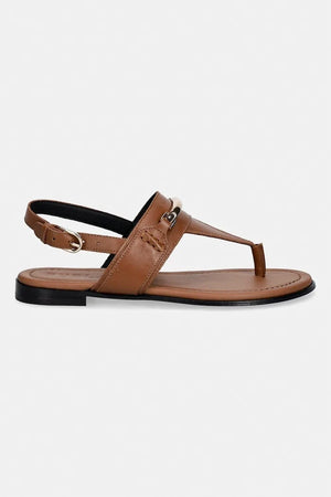 Sandalias planas de piel Furla Heritage Thong para mujer