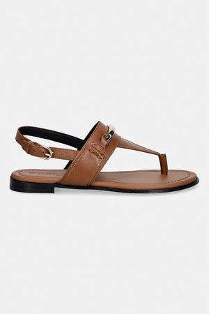 Sandalias planas de piel Furla Heritage Thong para mujer