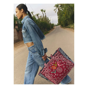 Llámame por tu nombre - Love Cotton Maxi Tote | Burdeos