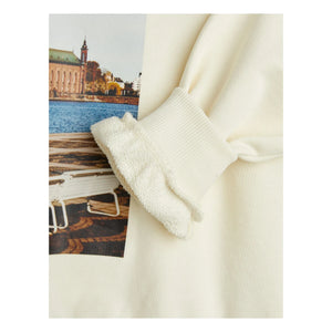 Mini Rodini - Sudadera de algodón orgánico City Hall | Crudo