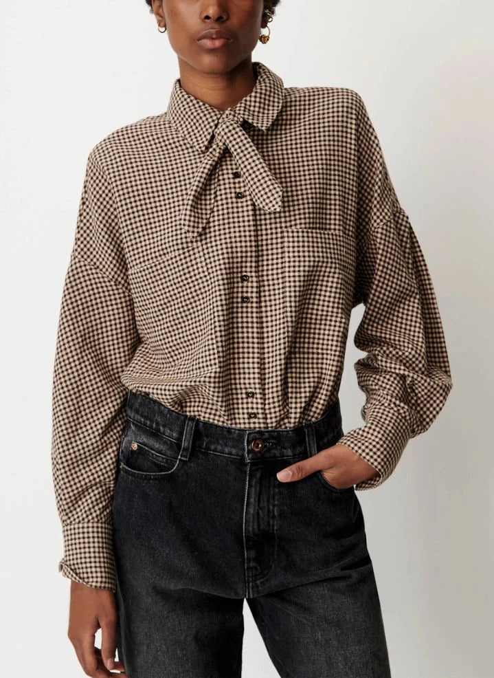 Sessùn - Blusa Cecily de algodón | Marrón