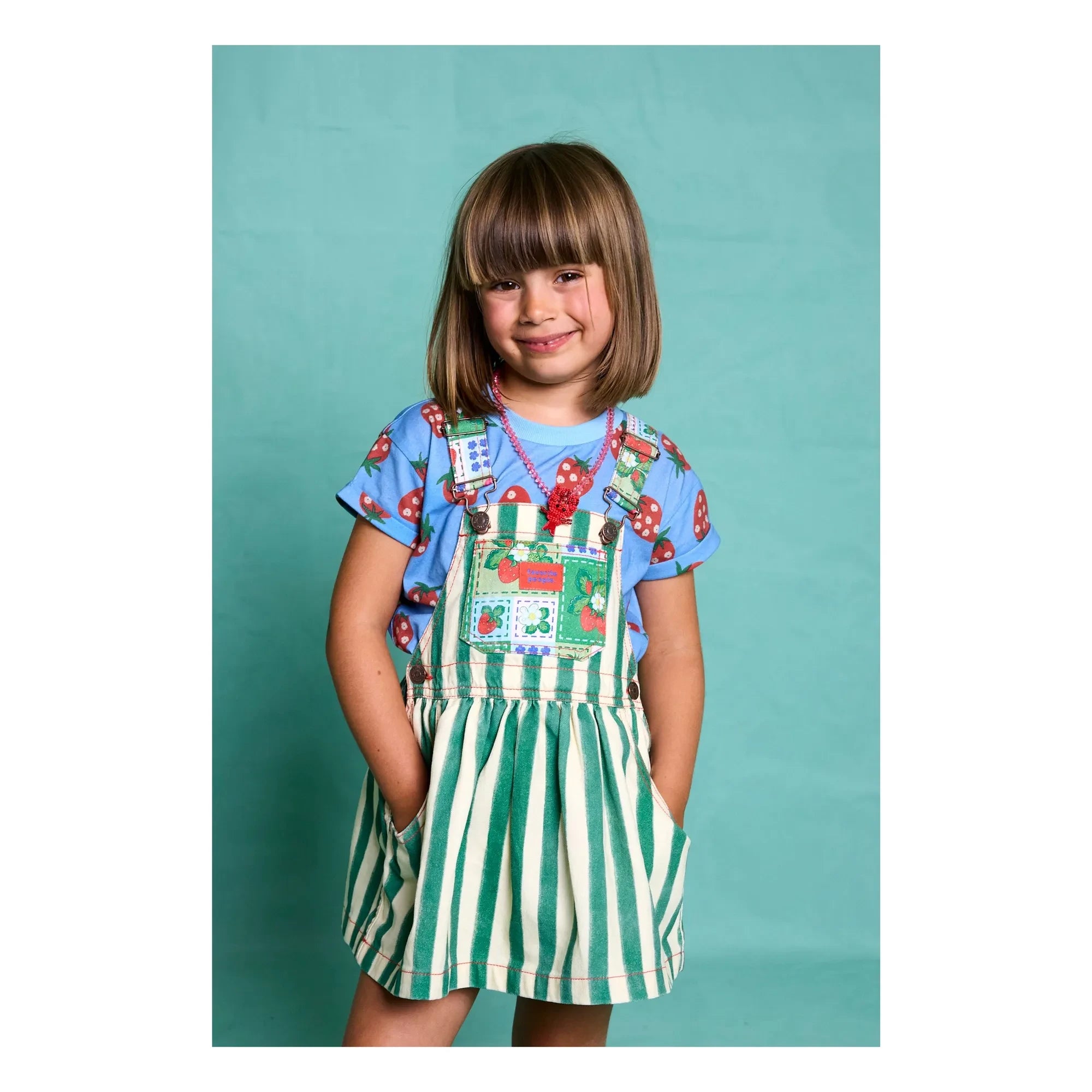 Favorite People - Vestido Peto Fragola Rayado | Verde