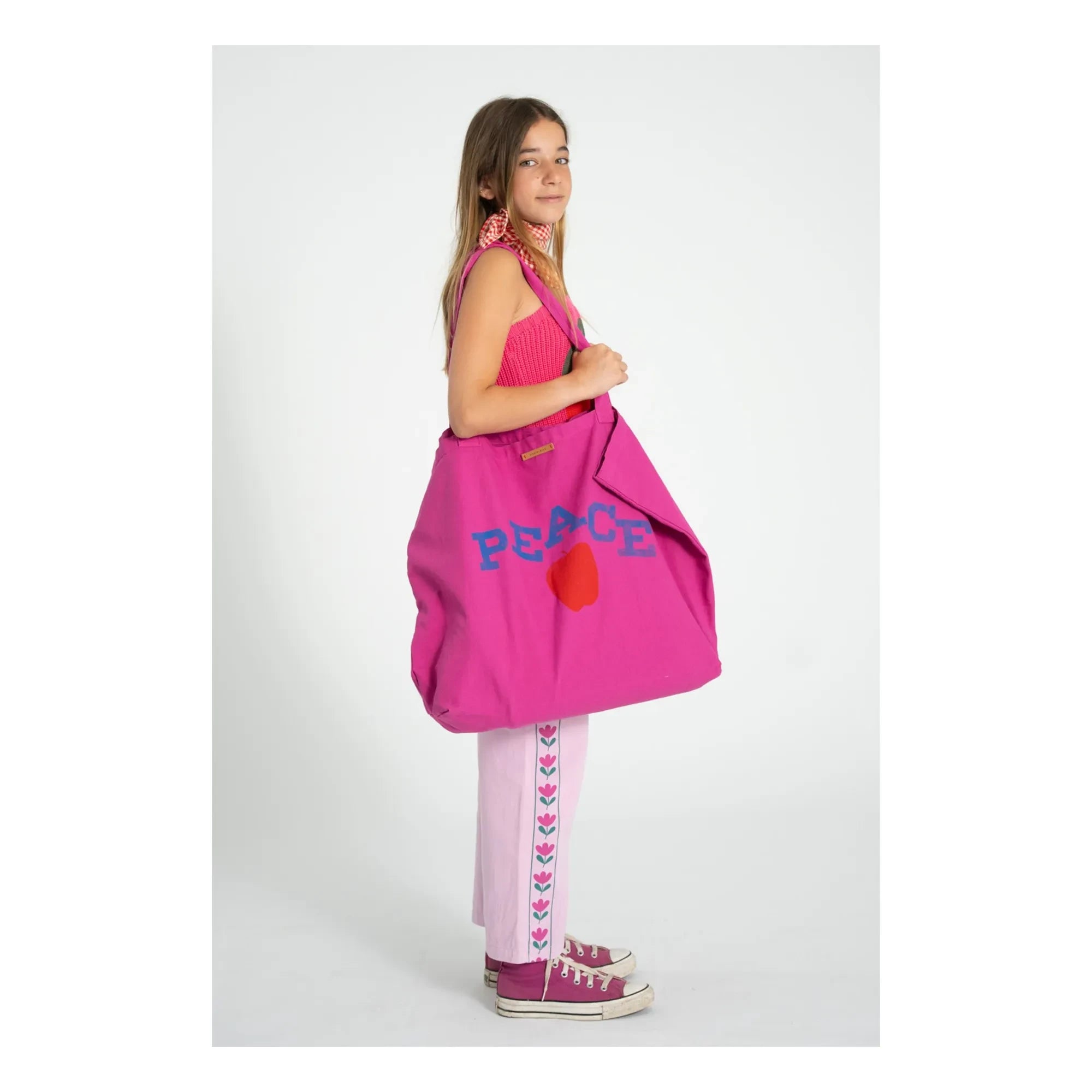 Piupiuchick - Pantalón Flare Fleuri Twill | Rosa