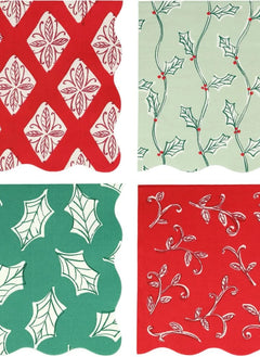 Meri Meri - Servilletas de Navidad con impresión de grandes bloques - Set de 16
