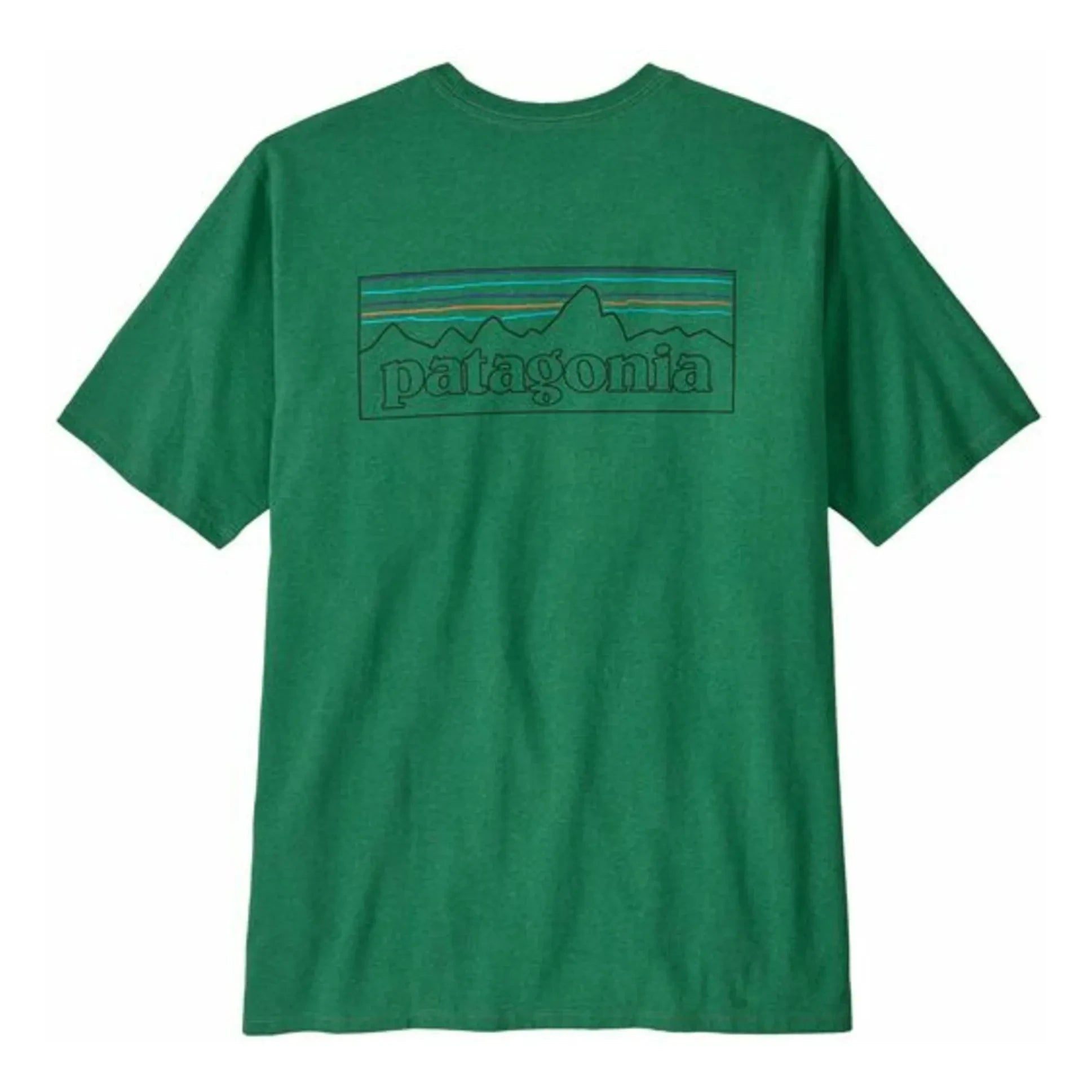 Patagonia - Camiseta P-6 Logo Responsibili Fibras recicladas | Verde cromo