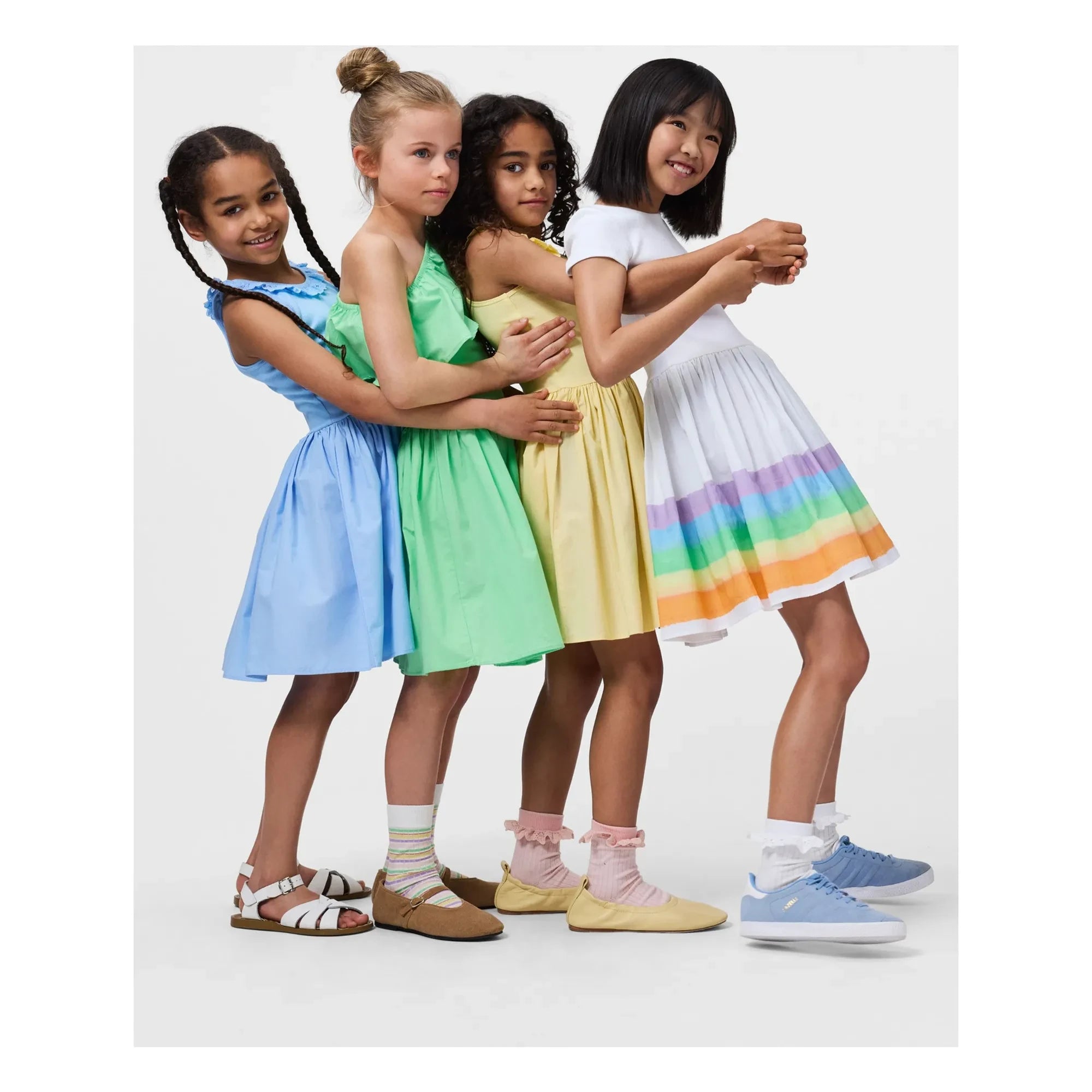 Molo - Vestido de algodón orgánico Cissa Rainbow | Blanco