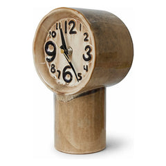 HKliving - Reloj de cerámica retro | Crema
