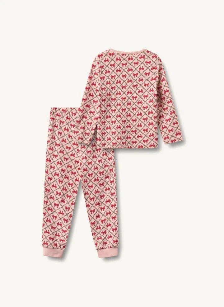 Wheat - Mila Organik Pamuklu Pijama Düğümler | Toz pembe