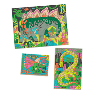 Djeco - Libro para colorear el mundo de los dinosaurios