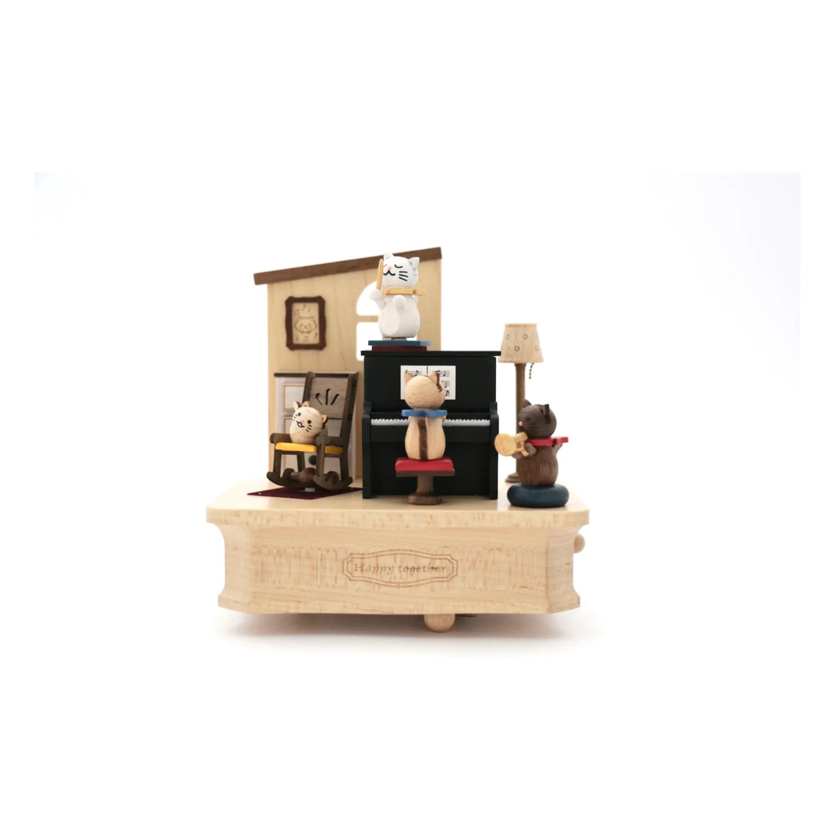 Wooderful life - Caja de música de madera con piano