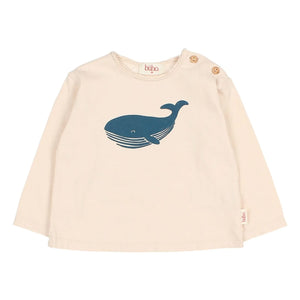 Búho - Camiseta Ballena Algodón orgánico | Beige