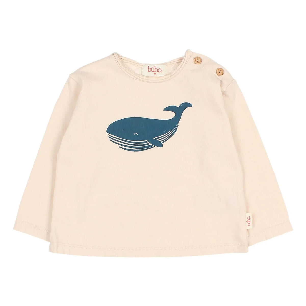 Búho - Camiseta Ballena Algodón orgánico | Beige