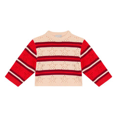 Stella McCartney Kids - Suéter a rayas de estrella | Marfil