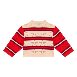 Stella McCartney Kids - Suéter a rayas de estrella | Marfil