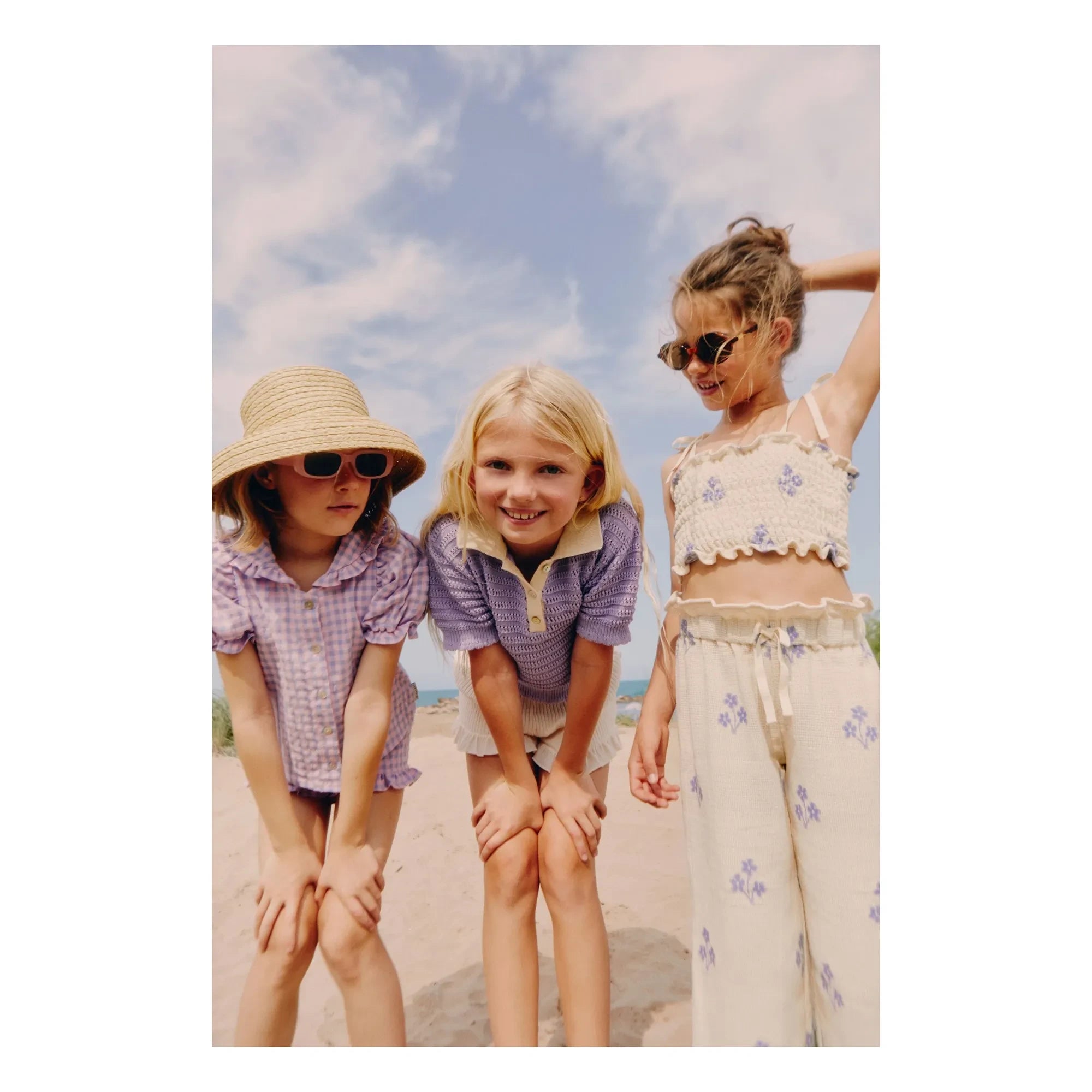 Mipounet - Blusa Vichy Olie, Cuello Claudine | Lila