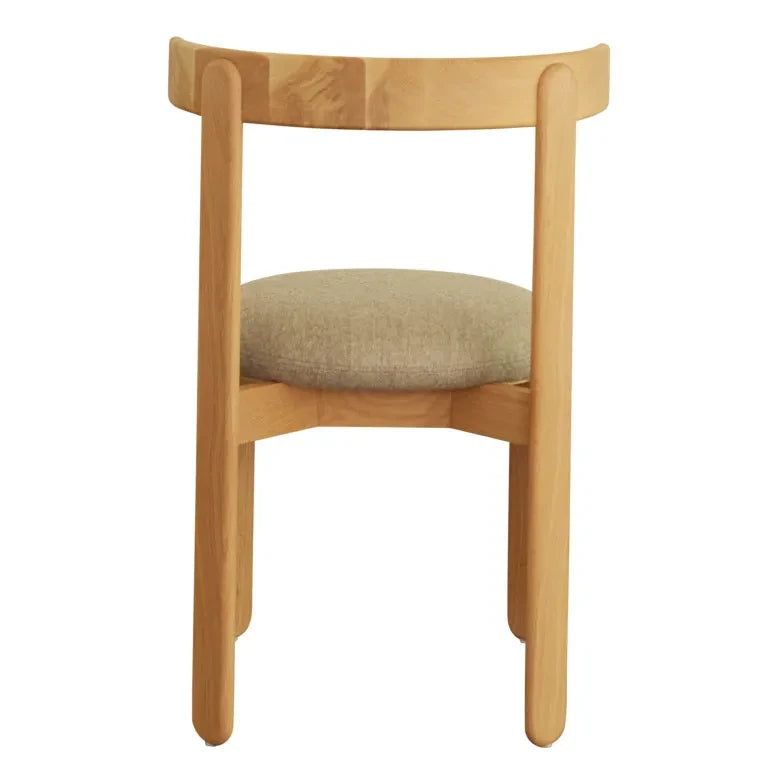 Gabrielle Paris - Silla de madera Leylak, asiento de lino | Crema
