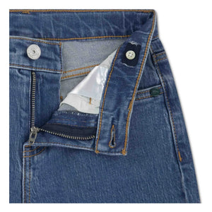 Lacoste - Düz Paça Logolu İşlemeli Jean | Açık Mavi