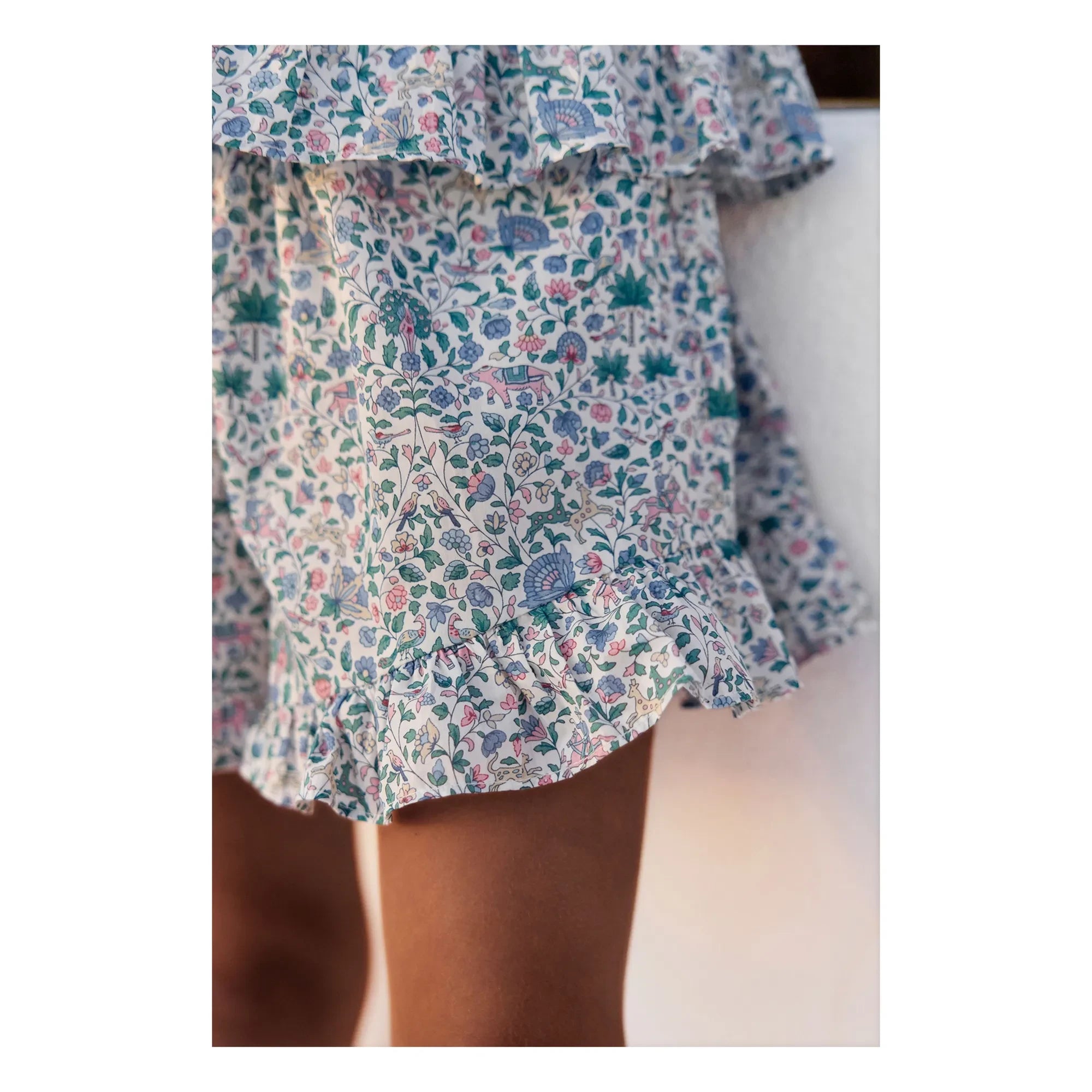 Tartine et Chocolat - Conjunto de blusa y pantalón corto Liberty | Blanco