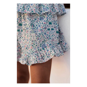 Tartine et Chocolat - Conjunto de blusa y pantalón corto Liberty | Blanco
