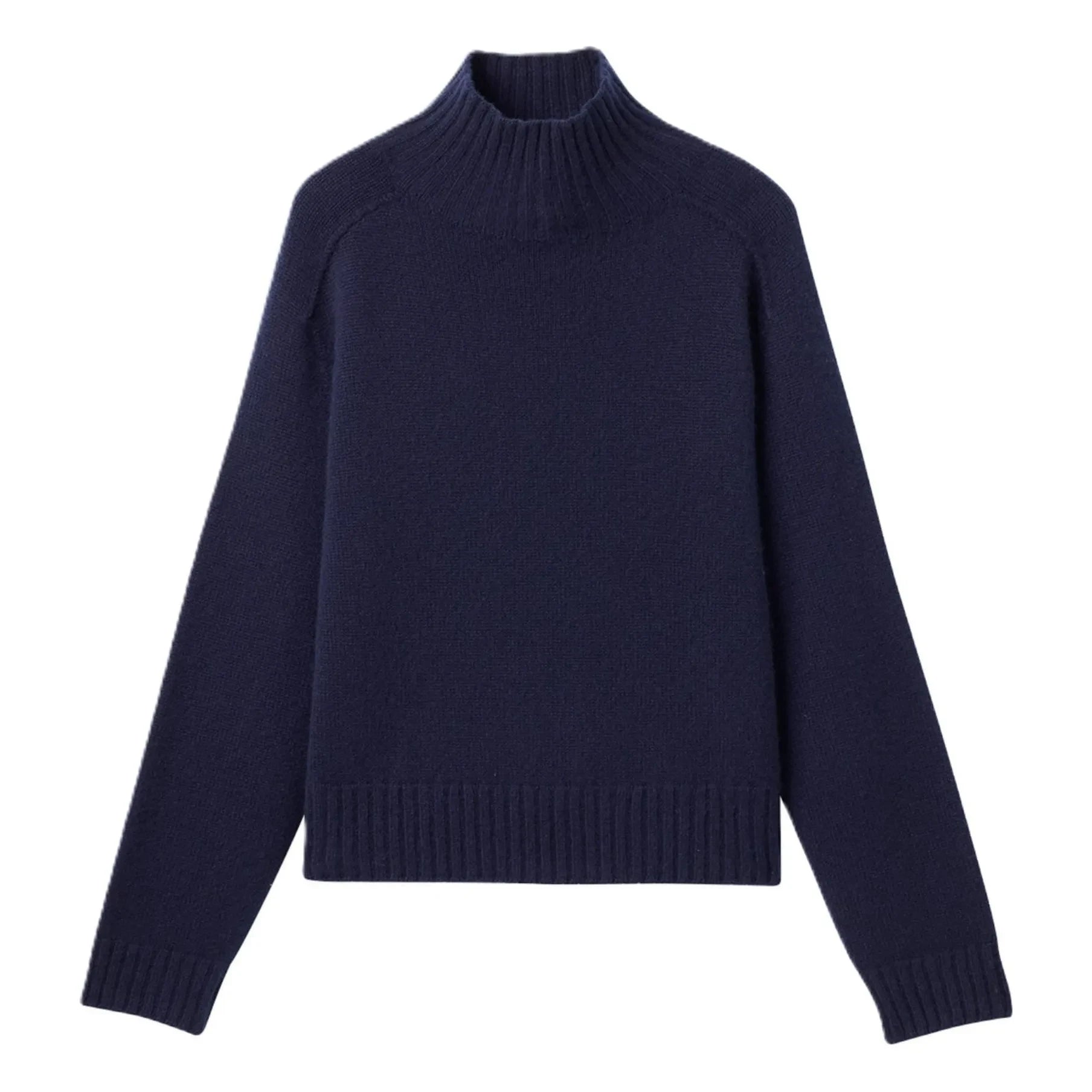 Bompard - Suéter con cuello martillo de cachemira | Azul marino