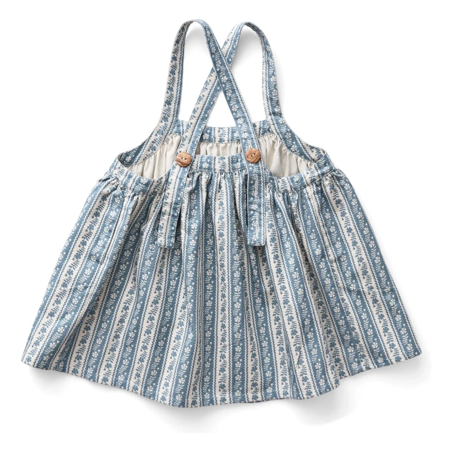 Soor Ploom - Vestido Delantal Eloise a Rayas de Algodón Orgánico | Crudo