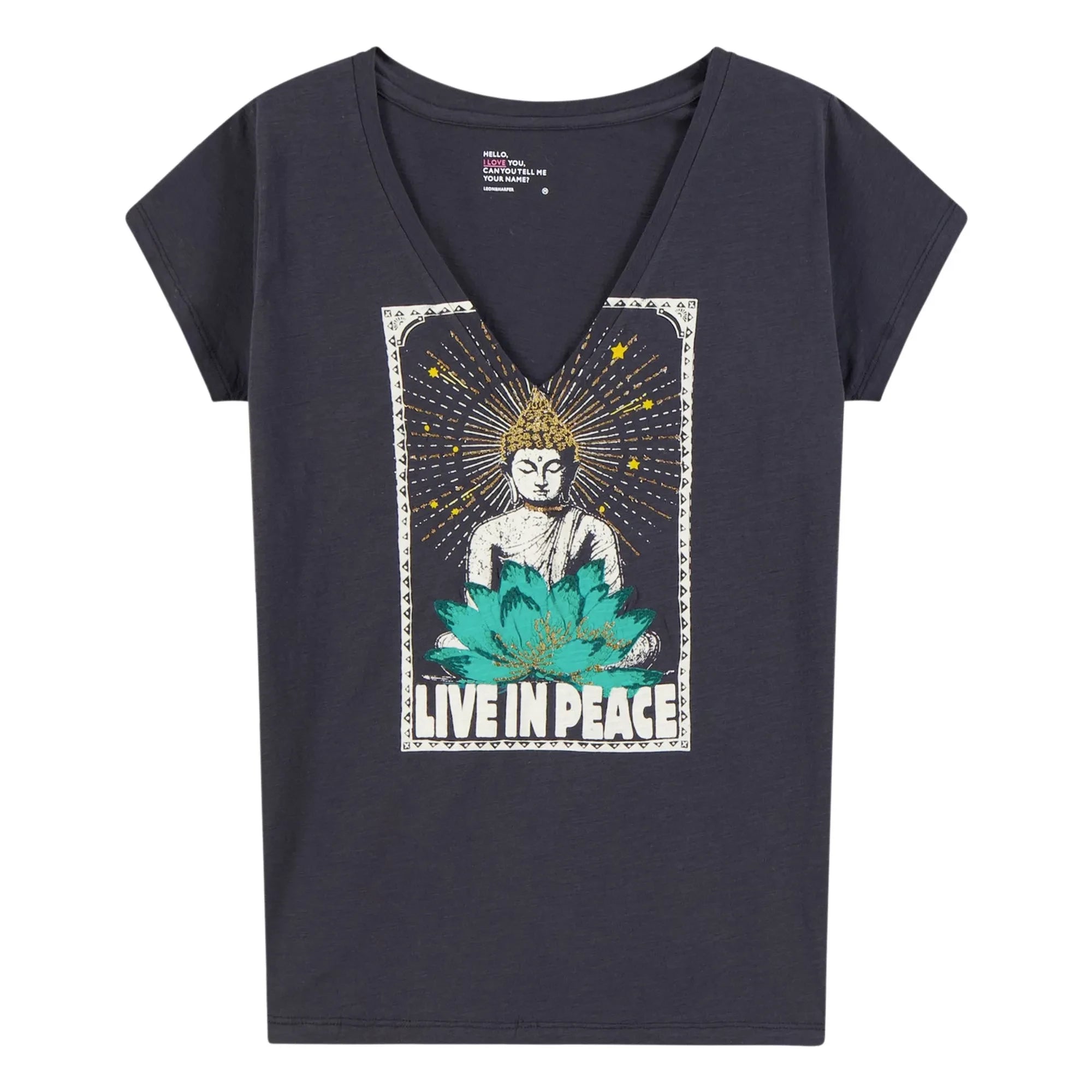 Leon & Harper - Camiseta Tonton Yoga de algodón orgánico | Carbón