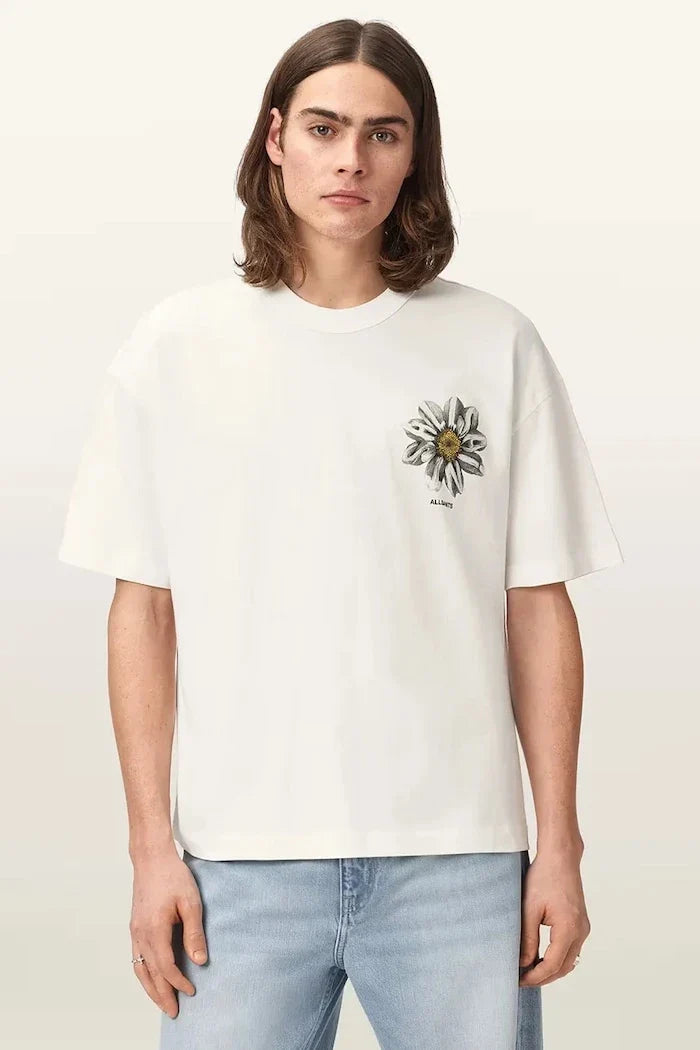 Camiseta extragrande de algodón AllSaints para hombre PETALS