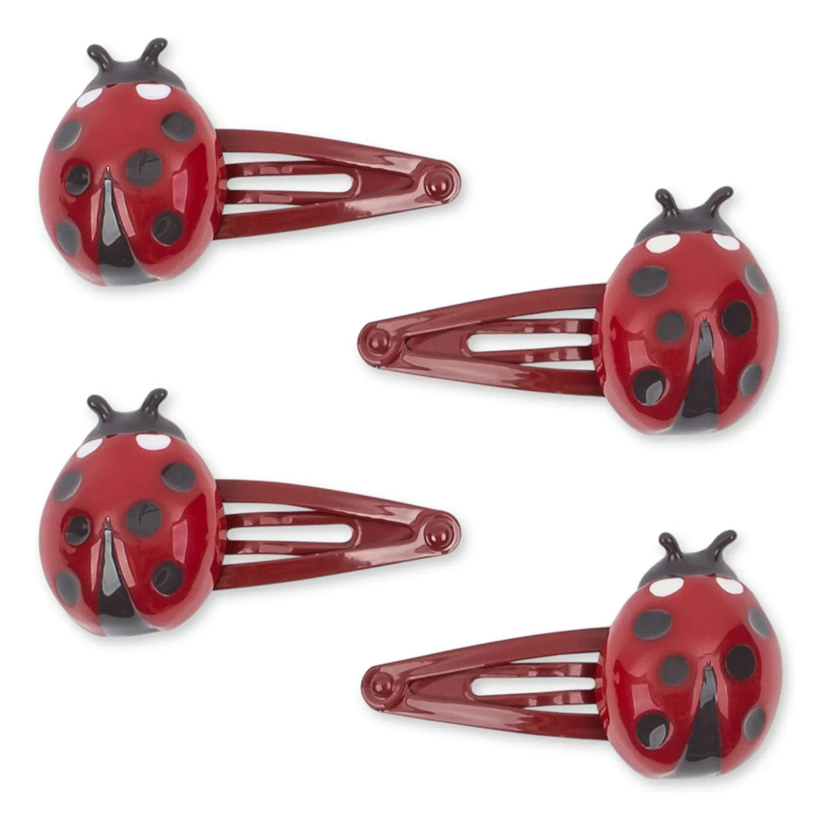 Konges Sløjd - Set de 4 pinzas para el pelo con insectos | Rojo