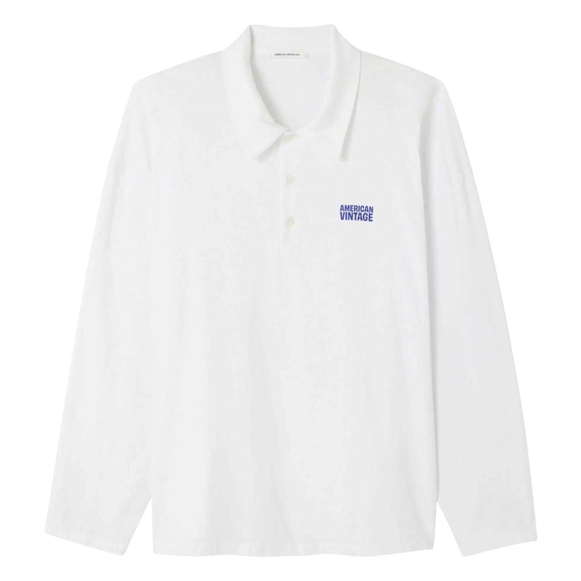 American Vintage - Camiseta Polo Ancha | Blanca