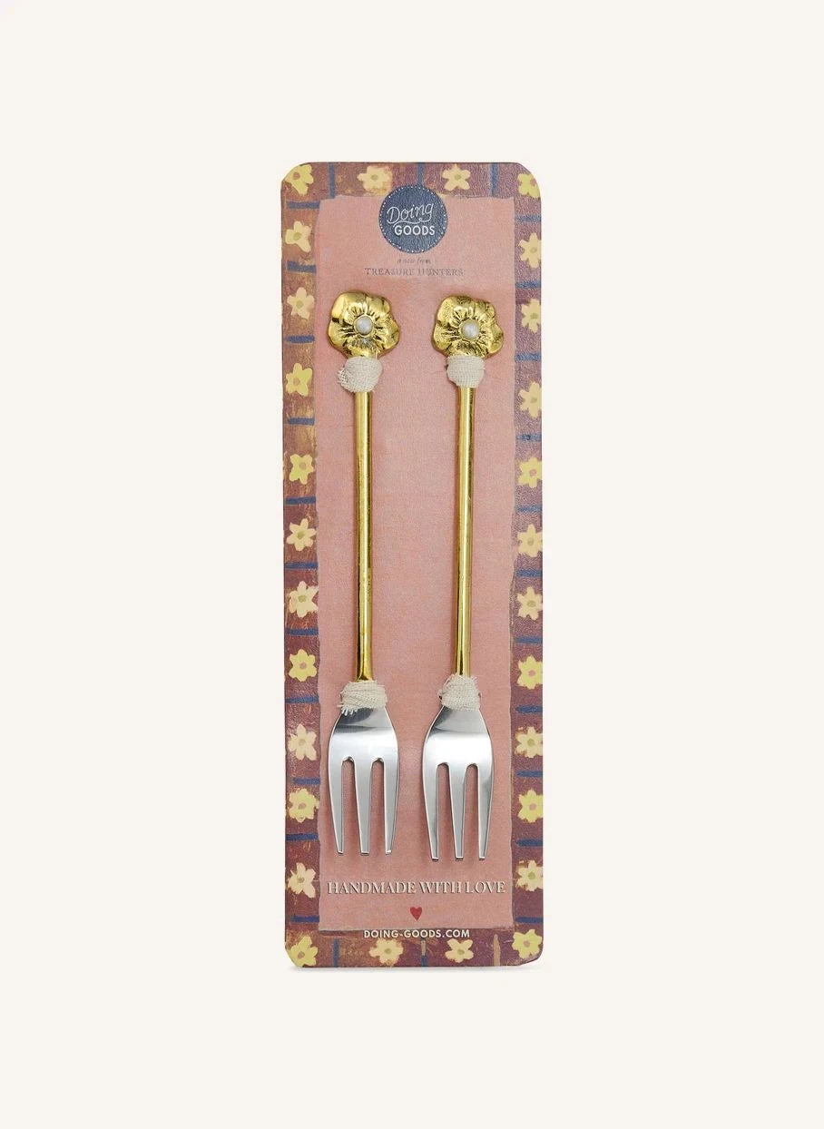 Doing Goods - Zoey Çatallar - 2'li Set | Gold